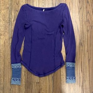 Free People Sweater Cuff Top